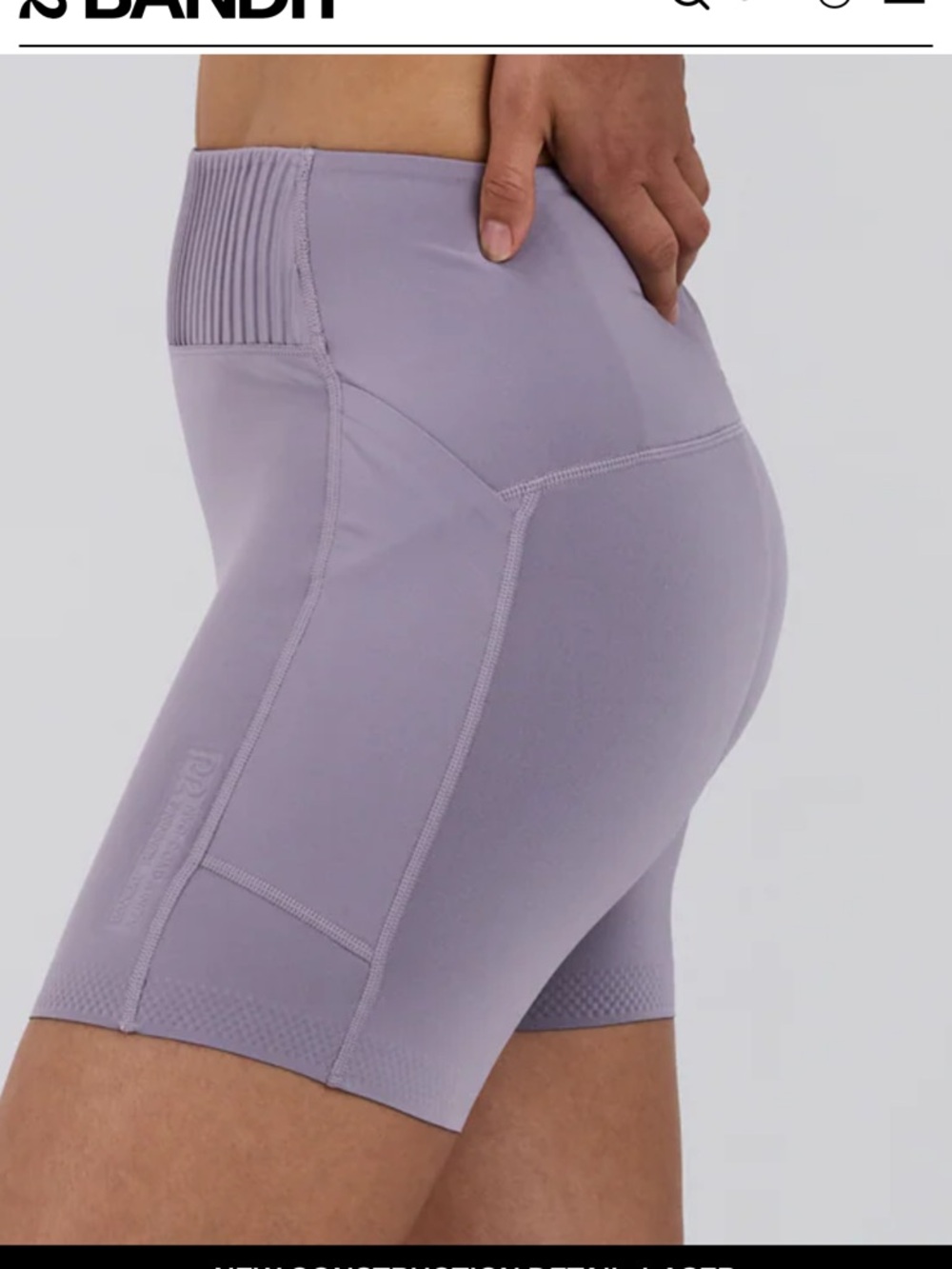 BANDIT Running Violet Fog 5" Compression Shorts - Picture 4 of 5